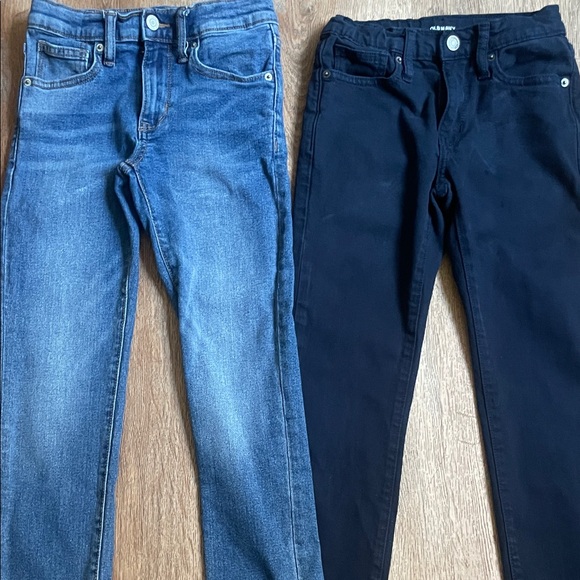 Set of 2 Old Navy Black & Blue Denim Skinny Kids’ Jeans | Size 8 - Picture 6 of 11
